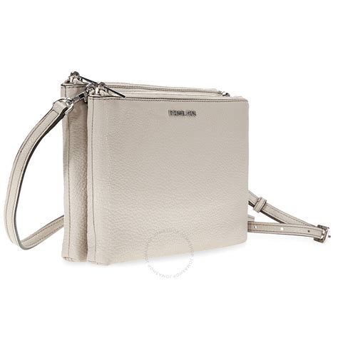 michael kors adele double zip crossbody cement|Michael Kors Adele Double Zip Crossbody .